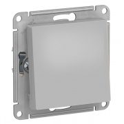 Одноклавишный переключатель 10А SE AtlasDesign, алюминий