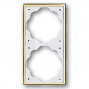 Рамка ABB impuls 2 поста золото (1722-73)