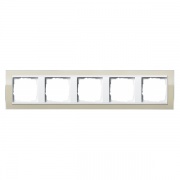 Рамка 5-ая Gira Event Clear Песочный цвет вставки Белый глянцевый