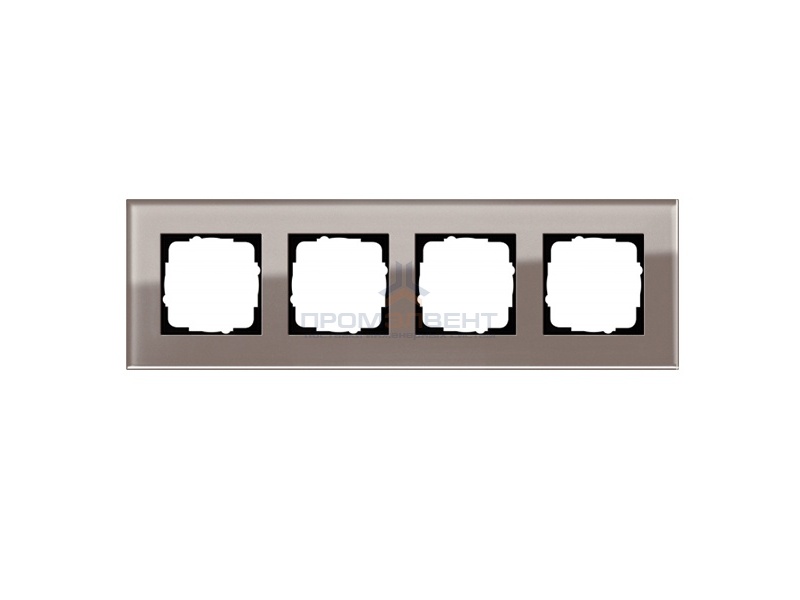 Рамка 4-ая Gira Esprit Дымчатое стекло
