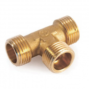 Тройник латунный резьбовой равнопроходный STOUT (НР) - 1"