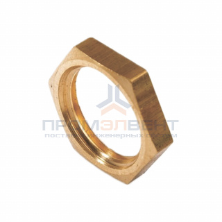 Контргайка латунная резьбовая STOUT - 1/8"
