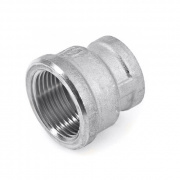 Муфта латунная резьбовая переходная STOUT - 1"1/2 x 3/4" (никелированная)