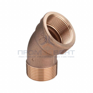 Отвод 45° Viega 3121 - 1/2" (НР/ВР, резьбовой, бронза без покрытия)