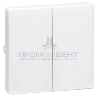 Накладка на двухклавишный выключатель Simon 73 Loft, белый