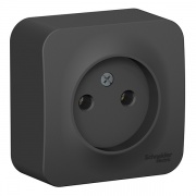 Розетка без заземления без шторок Blanca Schneider Electric 16А 250В антрацит изол.пластина