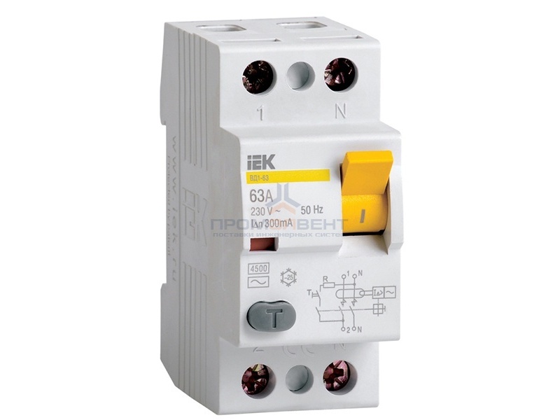 УЗО ВД1-63 2Р 63А 300мА ИЭК