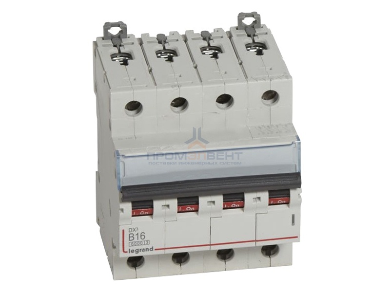 Автоматический выключатель Legrand DX3 4П B16A 6000/10kA (автомат)
