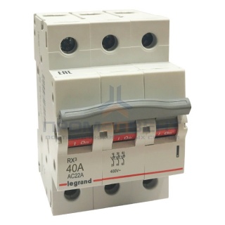 Рубильник модульный Legrand RX3 3П 40А выключатель-разъединитель