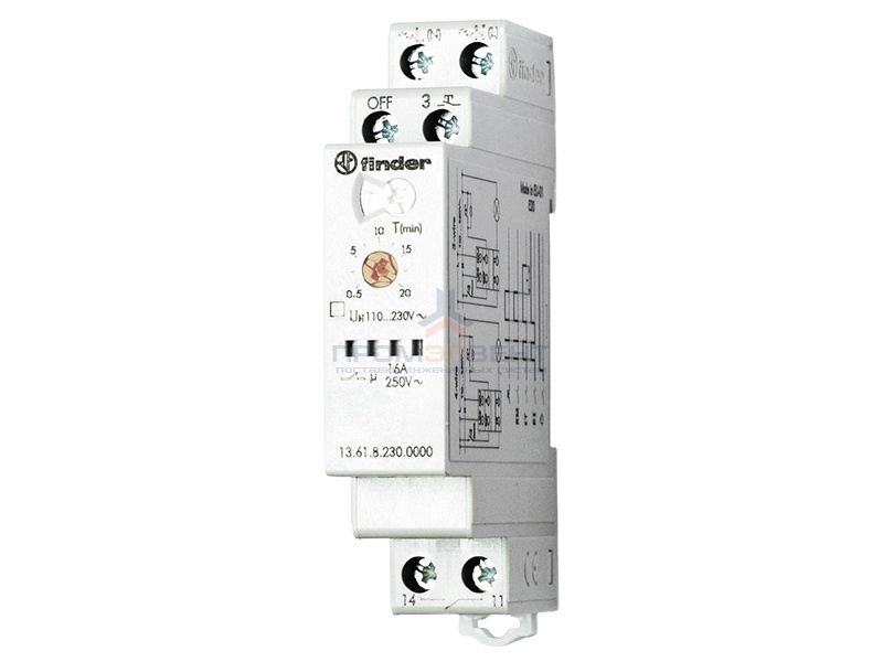 Реле многофункциональное шаговое/моностабильное со сбросом, 1NO 16A 110-240В АC/DC на DIN-рейку