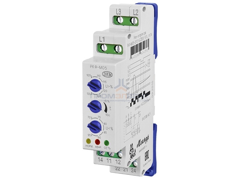 Реле контроля фаз РКФ-М05-2-15 АС400В УХЛ4 реле без функции контроля чередования фаз