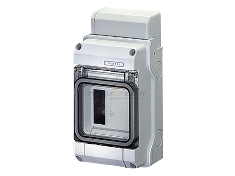 Щит распределительный Hensel KV 9103 на 3 модуля IP65 с клеммой PE+N, 197х102х92мм