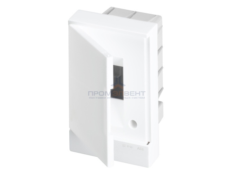 ABB Basic E Бокс в нишу 2М белая непрозрачная дверь (без клемм)