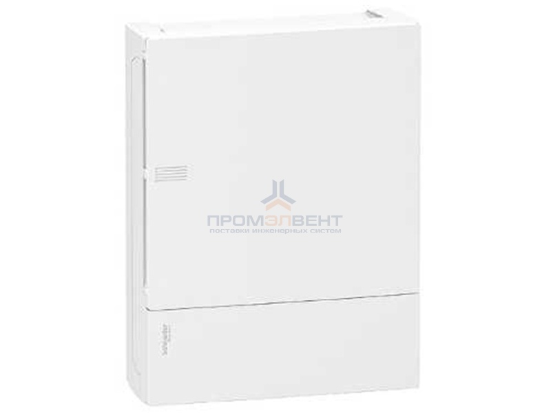Бокс навесной Schneider Electric Mini Pragma 24 модуля с белой дверью с клемниками N+PE