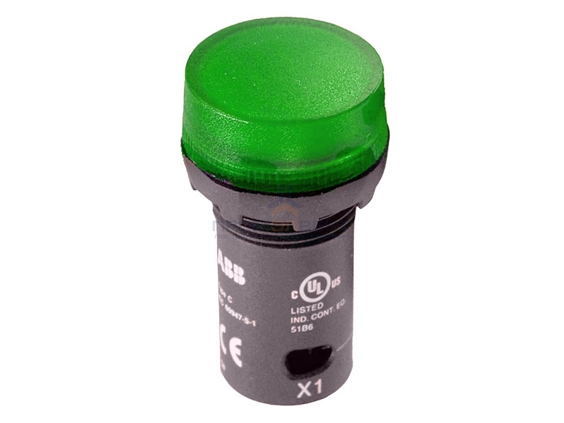 Лампа ABB CL2-520G зелёная со встроенным светодиодом 220В DC